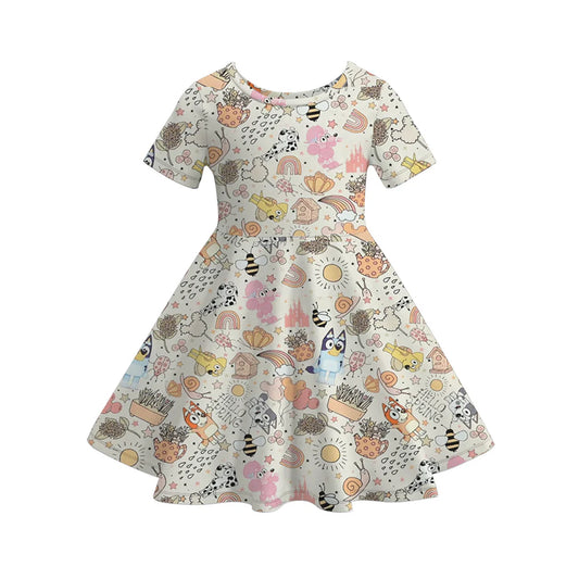 The Whimsical Bluey Twirl Dress| Preorder